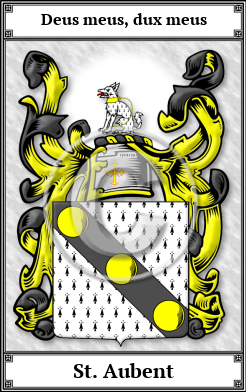 St. Aubent Family Crest Download (JPG)  Book Plated - 150 DPI